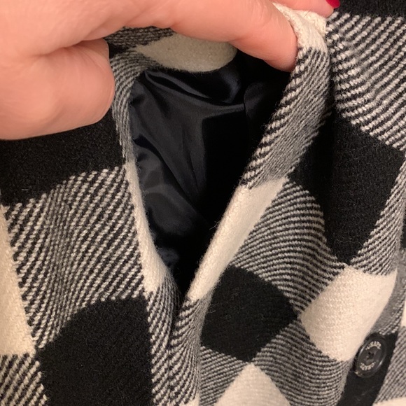 Black and White Wool Coat EUC - Picture 7 of 16